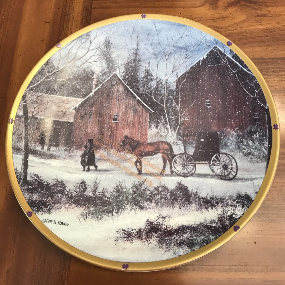 Lenox Snowy Day Amish plain Folk Collection‎ 1994 France Koenig